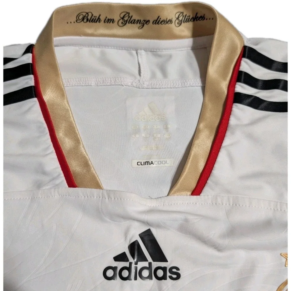 Adidas Germany‎ Soccer Jersey Mens Large White Gold ClimaCool DFB Futbol Shirt